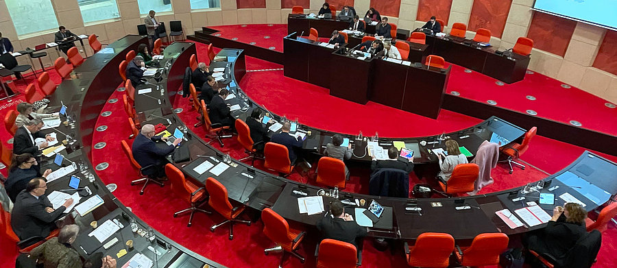 Vote des élus du Conseil départemental de la Vendée sur le budget 2024.
