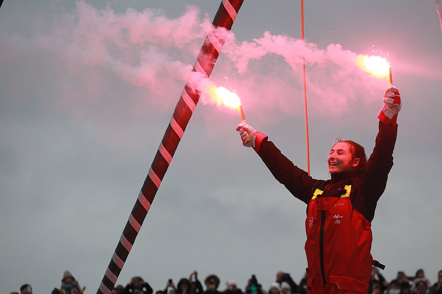 Violette Dorange a remonté le chenal des Sables-d'Olonne dimanche 9 février