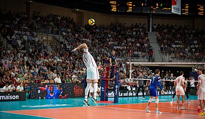 L'équipe de France masculine de volley au Vendéspace en 2024 L'équipe de France masculine de volley au Vendéspace en 2024