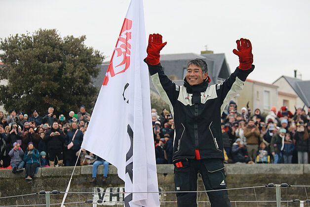 Kojiro Shiraishi a remonté le chenal des Sables-d'Olonne dimanche 9 février