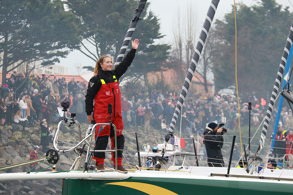 Violette Dorange a remonté le chenal des Sables-d'Olonne dimanche 9 février