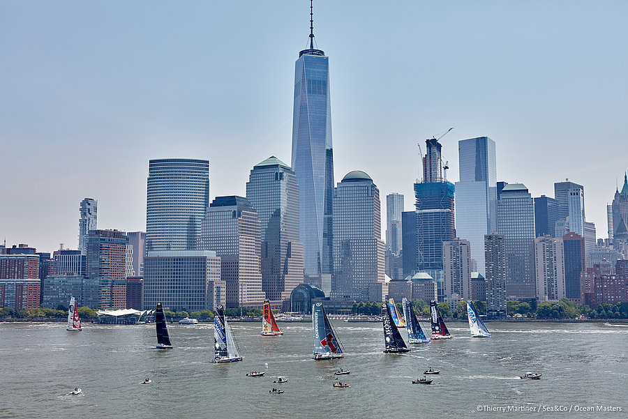 Les voiliers dans la baie de Manhattan