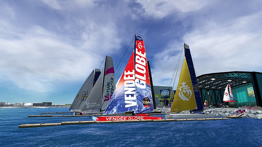 Les bateaux sur Virtual Regatta le jour du départ du Vendée Globe 2024